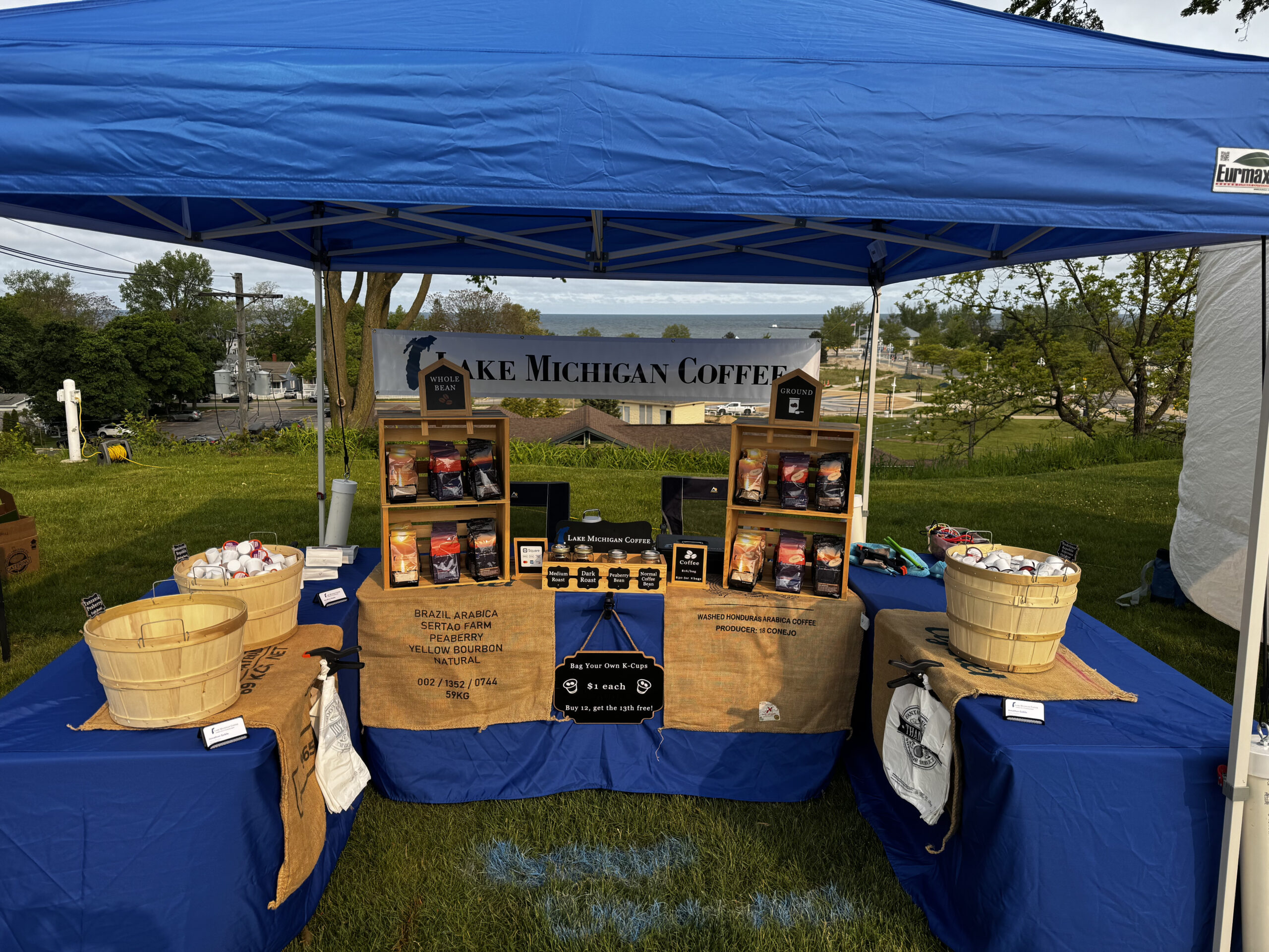 Lake Michigan Coffee retail booth