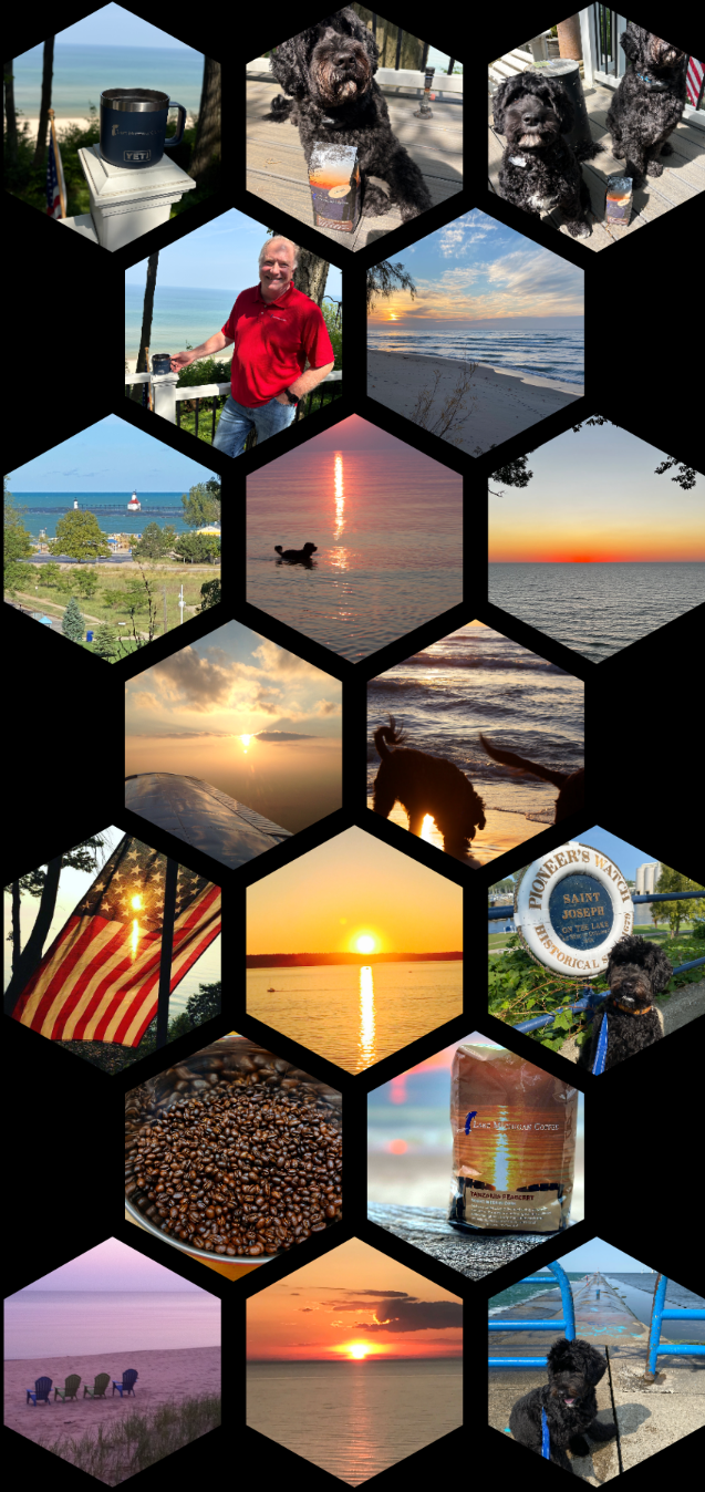 Lake Michigan Coffee photo collage