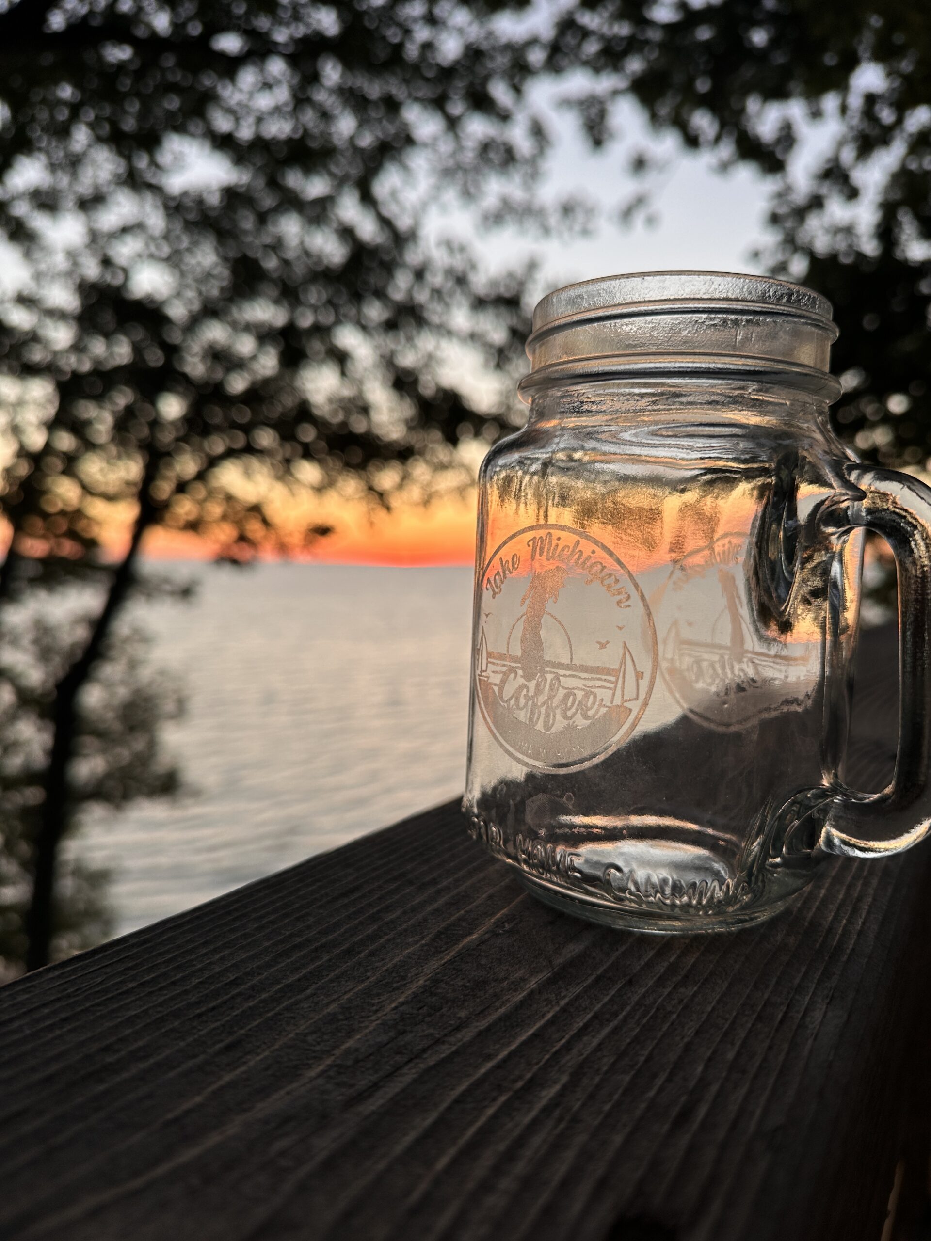 Lake Michigan Coffee Glass Mug